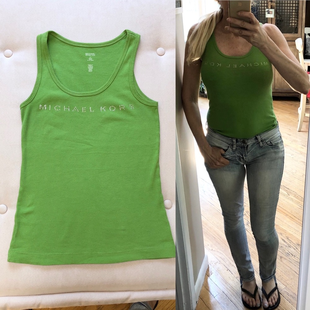 Michael Kors Rhinestone Tank Top